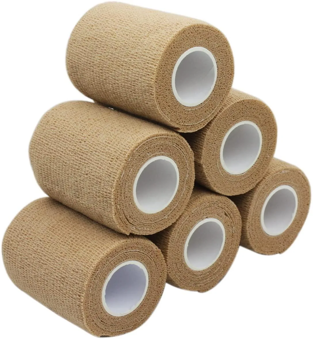 COMOmed COMOmed Self-Adherent Cohesive Bandage Tan 6 Rolls — product photo