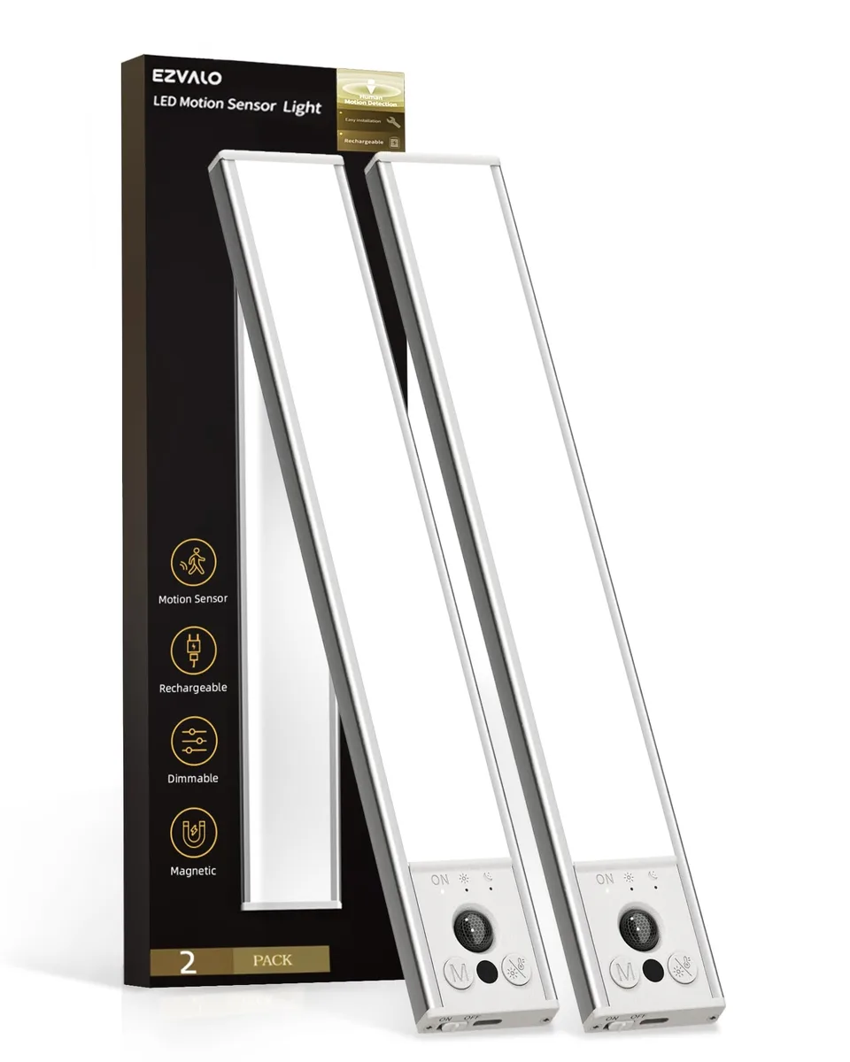  EZVALO UCL05-C Under Cabinet Light 10in 2400mAh USB-C 2 Pack — product photo