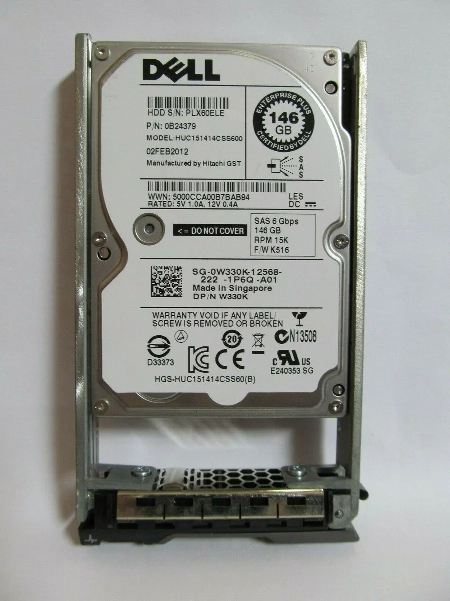 DELL DELL HUC151414CSS600 146GB 2.5" SAS 15000RPM 64MB internal hard drive — product photo