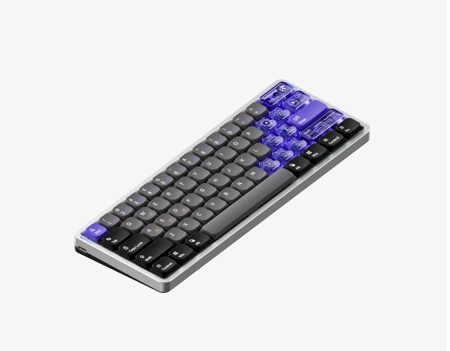 NuPhy NuPhy Air60 HE Wired Mechanical Gaming Keyboard 60% 61 Keys Magnetic Jade Pro Silver — product photo
