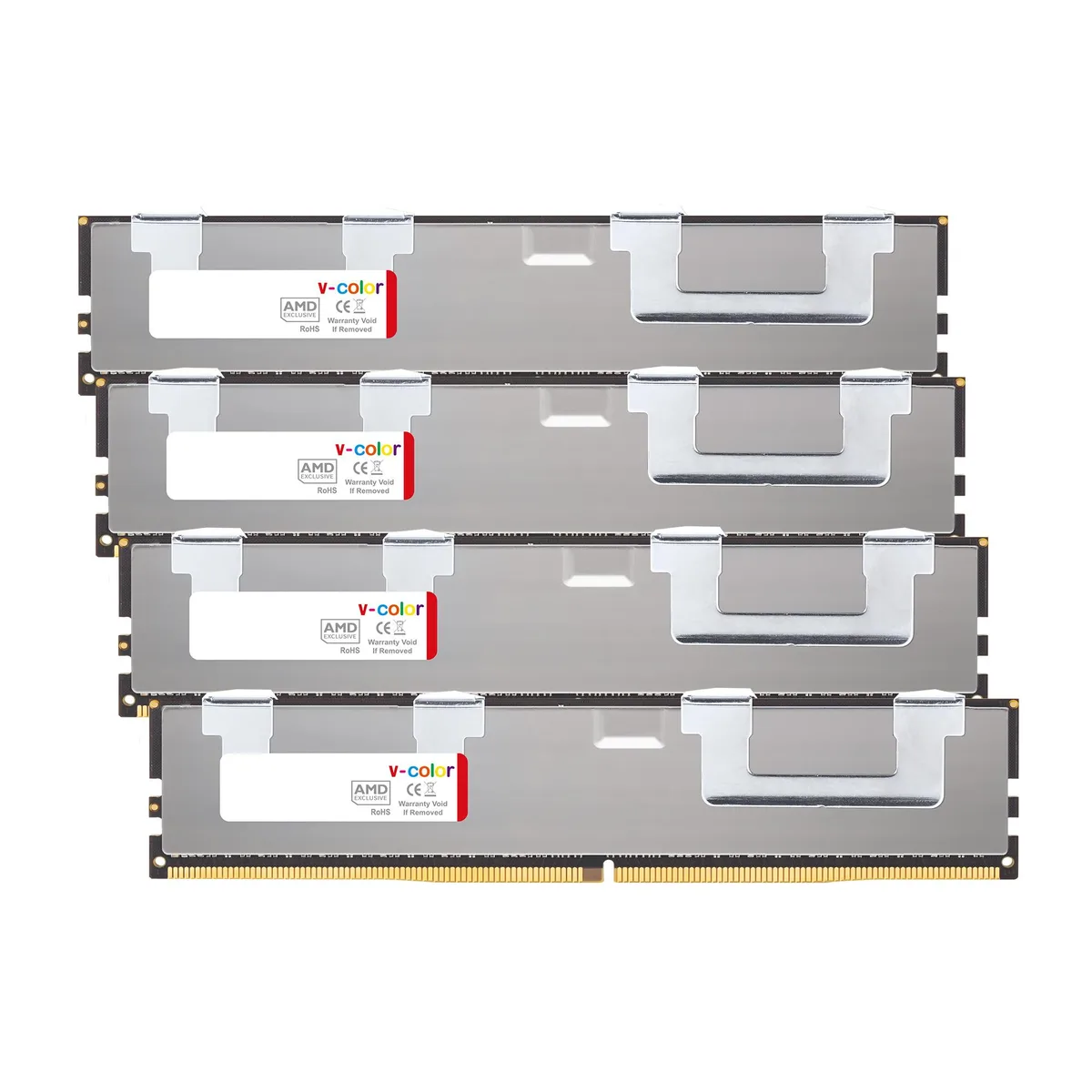 V-color V-color OC R-DIMM 64GB (4x16GB) DDR5 6400 CL32 ECC Registered 1.4V TRX50 AMD EXPO — product photo