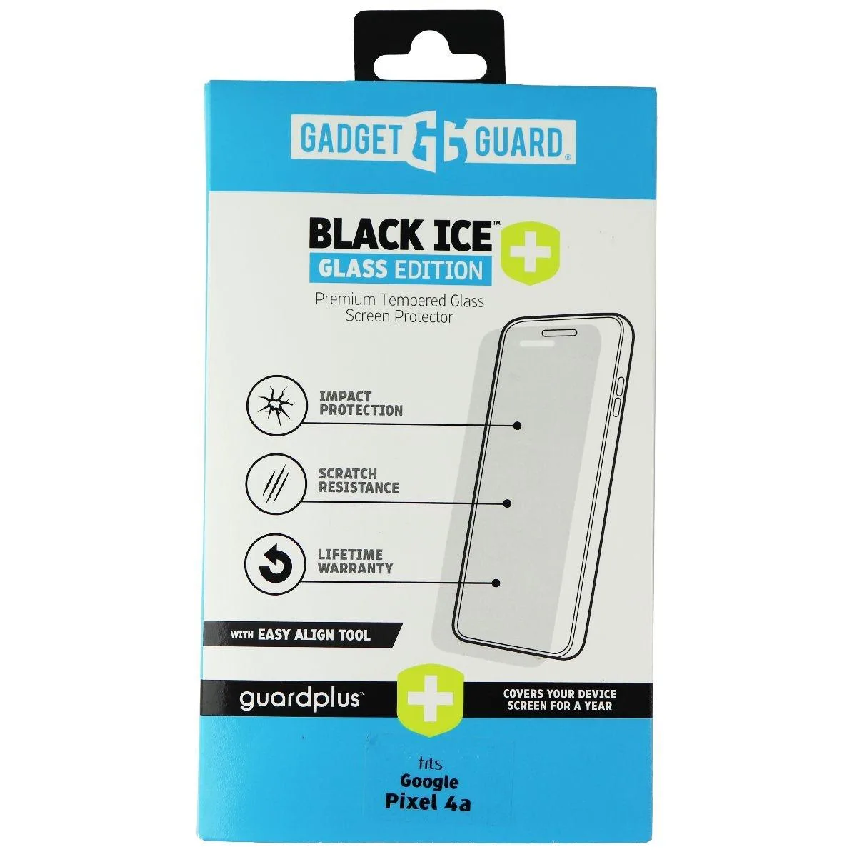 Invisible Gadget Guard Invisible Gadget Guard Black Ice Plus Glass Edition Screen Protector for Google Pixel 4a — product photo