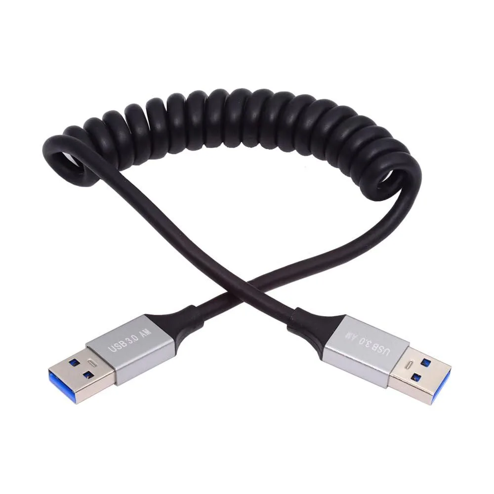 Fervit Fervit USB 3.0 Type-A Male to Male Coiled Cable 100cm 5Gbps — product photo