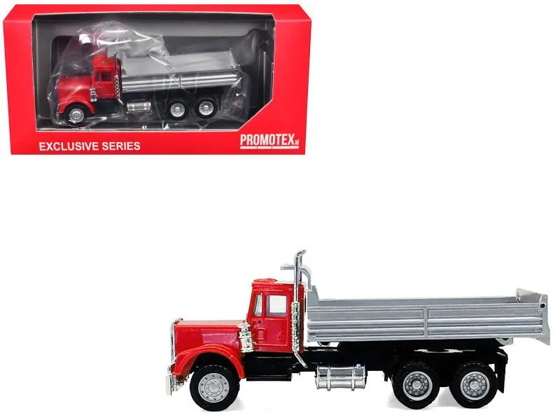 Promotex Promotex Peterbilt Dump Truck Red Cab 1/87 HO Scale 3.75 in — product photo