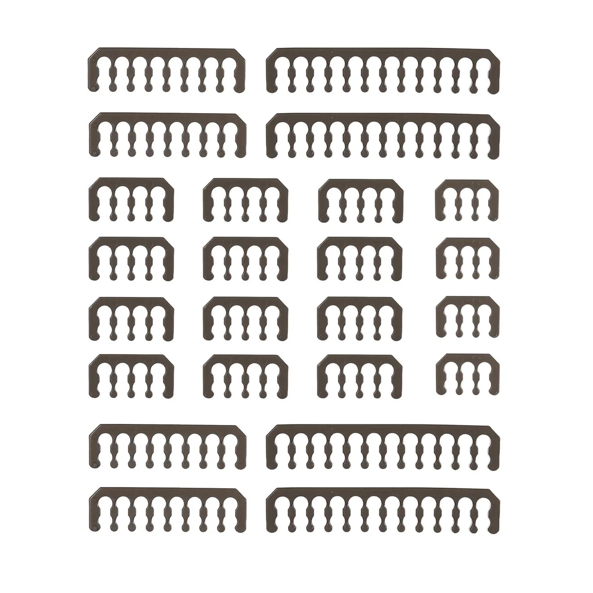 Vszerda Vszerda Cable Management Comb Kit 24pcs 24P 16P 8P 6P Black — product photo