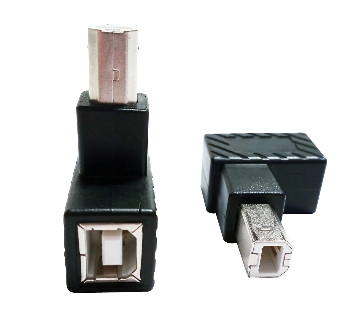 BUCIER BUCIER USB 2.0 Type B Male-to-Female Down Angle Adapter 2 pcs — product photo