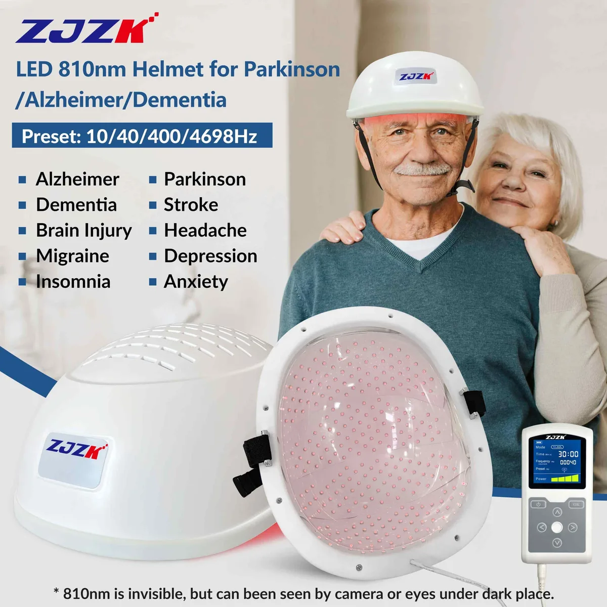 ZJZK ZJZK LH810nm-716 810nm 280 LED Photobiomodulation Helmet — product photo