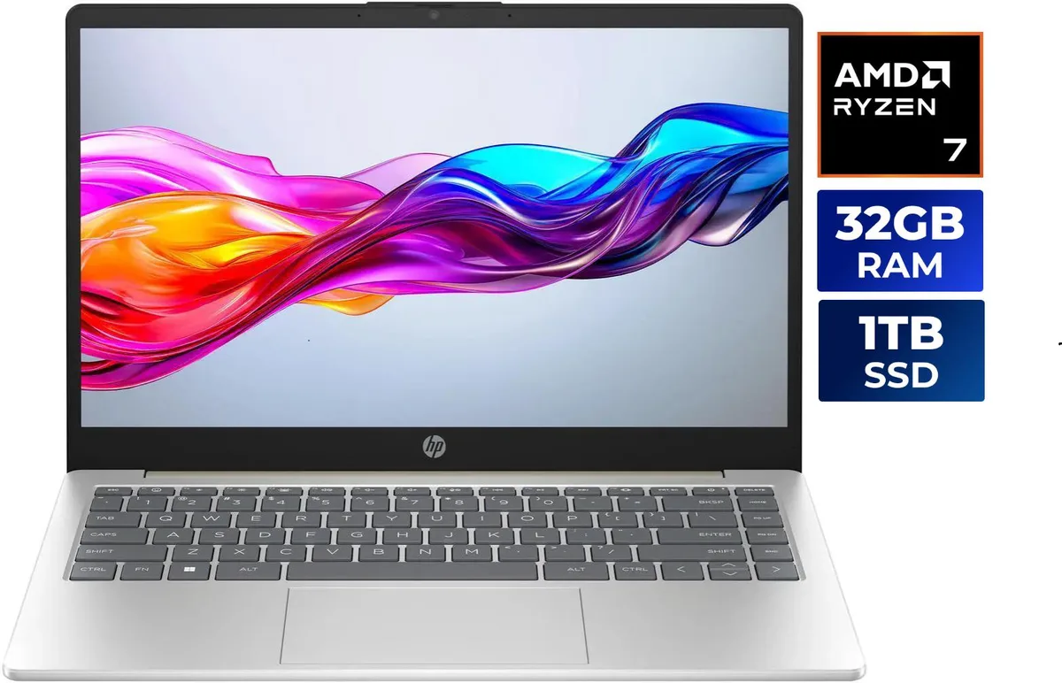 HP HP B43BVUA#ABA laptop Ryzen 7 7730U 32GB 1TB NVMe 14" HD — product photo