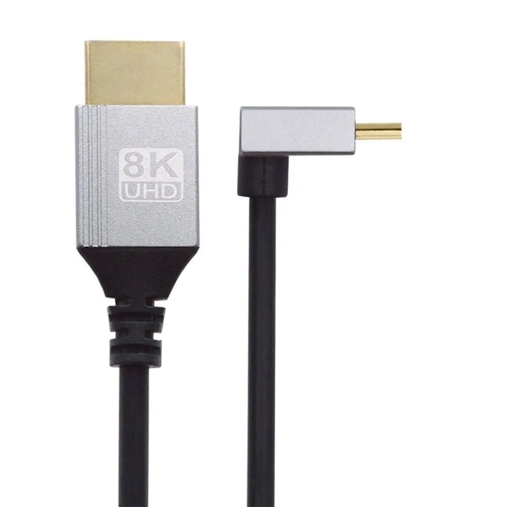 LORDWORLD LORDWORLD Mini HDMI 2.1 Cable Type-A to Type-C 90° Up Angled 0.5m 48Gbps 8K 4K — product photo