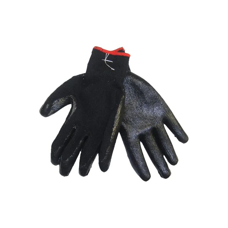 Tuff Stuff Tuff Stuff GLV9635-1 Heavy Black Plastic Dipped Palm Cotton Glove personal protective equipment — product photo