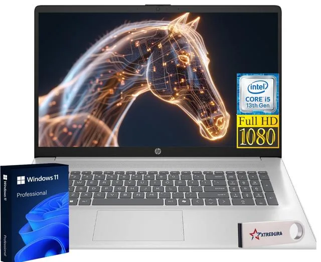 HP HP 17 laptop i5-1334U 16GB 1TB SSD 17.3" FHD Windows 11 Pro Silver — product photo