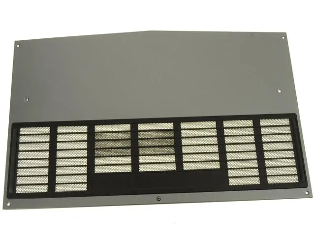 Alienware 15 R3 bottom access panel, dark grey plastic with vent slots