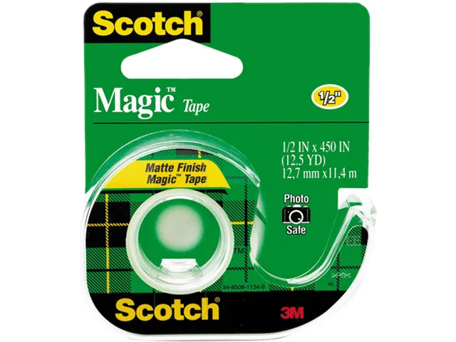 3M 3M 104 Magic Office Tape Refillable Dispenser 1/2" x 450" Clear — product photo