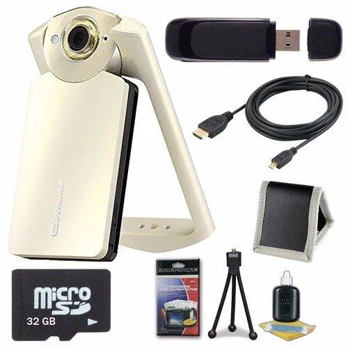 CASIO CASIO EX-TR60 Self Portrait Camera Kit (Silky White) 32GB Class 10 — product photo
