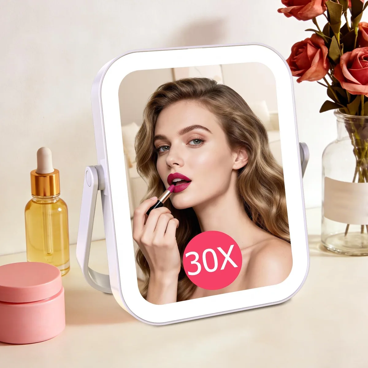 FUNTOUCH Travel Makeup Mirror-512 3000mAh White — product photo