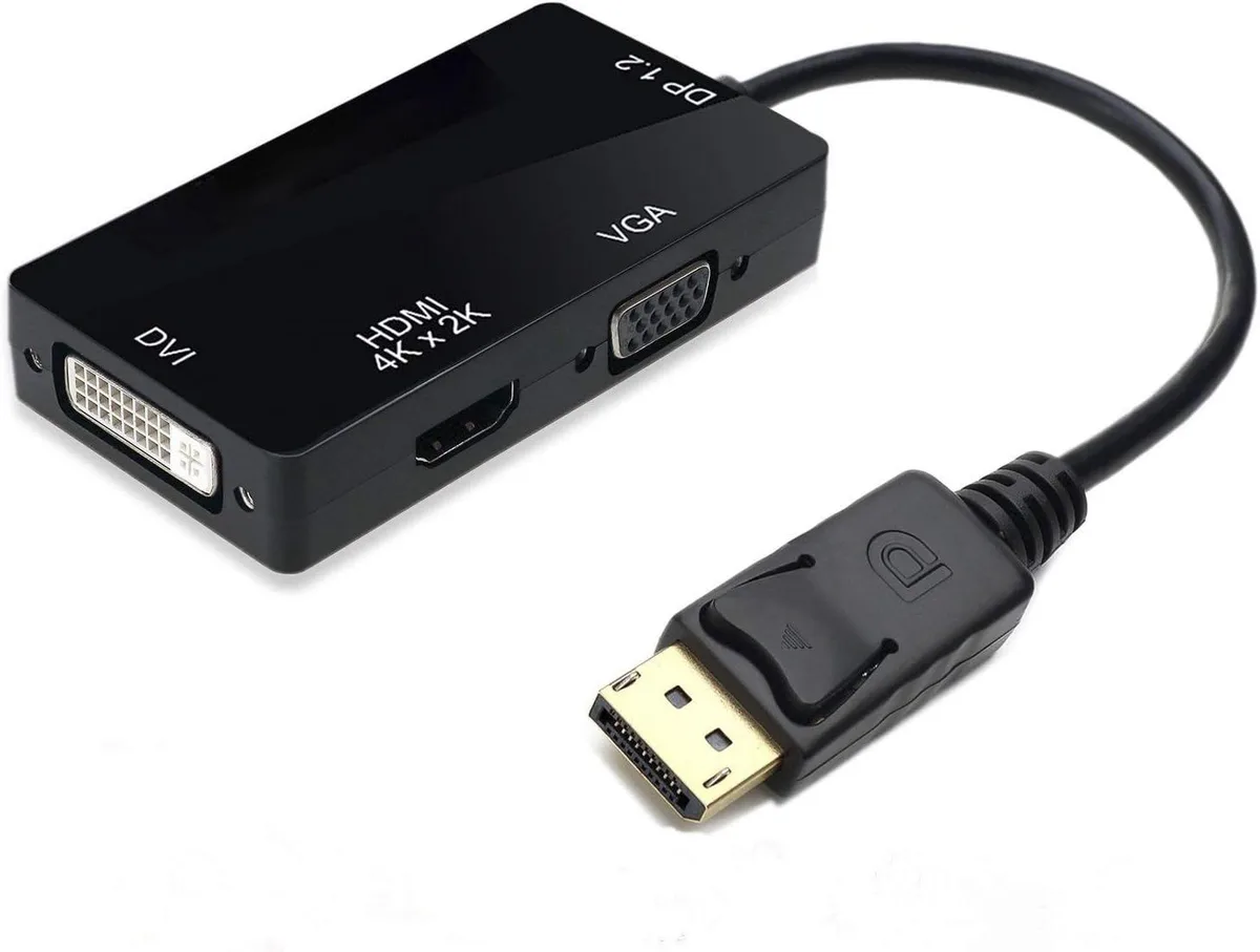 Corn Electronics Corn Electronics DisplayPort 1.2 to HDMI DVI VGA Adapter 5.9 — product photo
