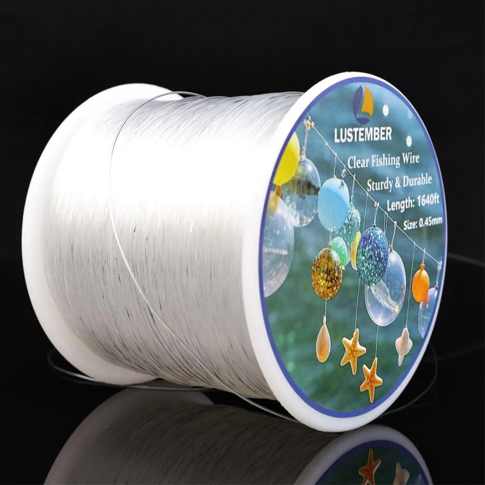 LUSTEMBER 1640 ft Clear Monofilament Line 0.45mm 22 lbs — product photo