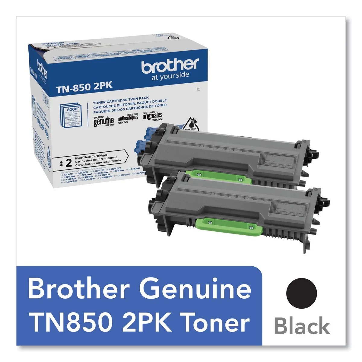 Brother Brother TN8502PK toner cartridges (genuine brands) 2 pack — product photo