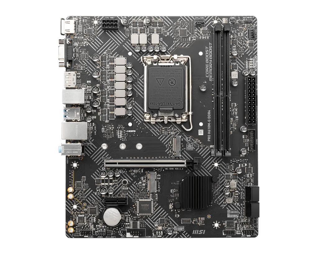 MSI MSI PRO H610M-G DDR4 Intel H610 LGA 1700 Micro ATX Motherboard — product photo
