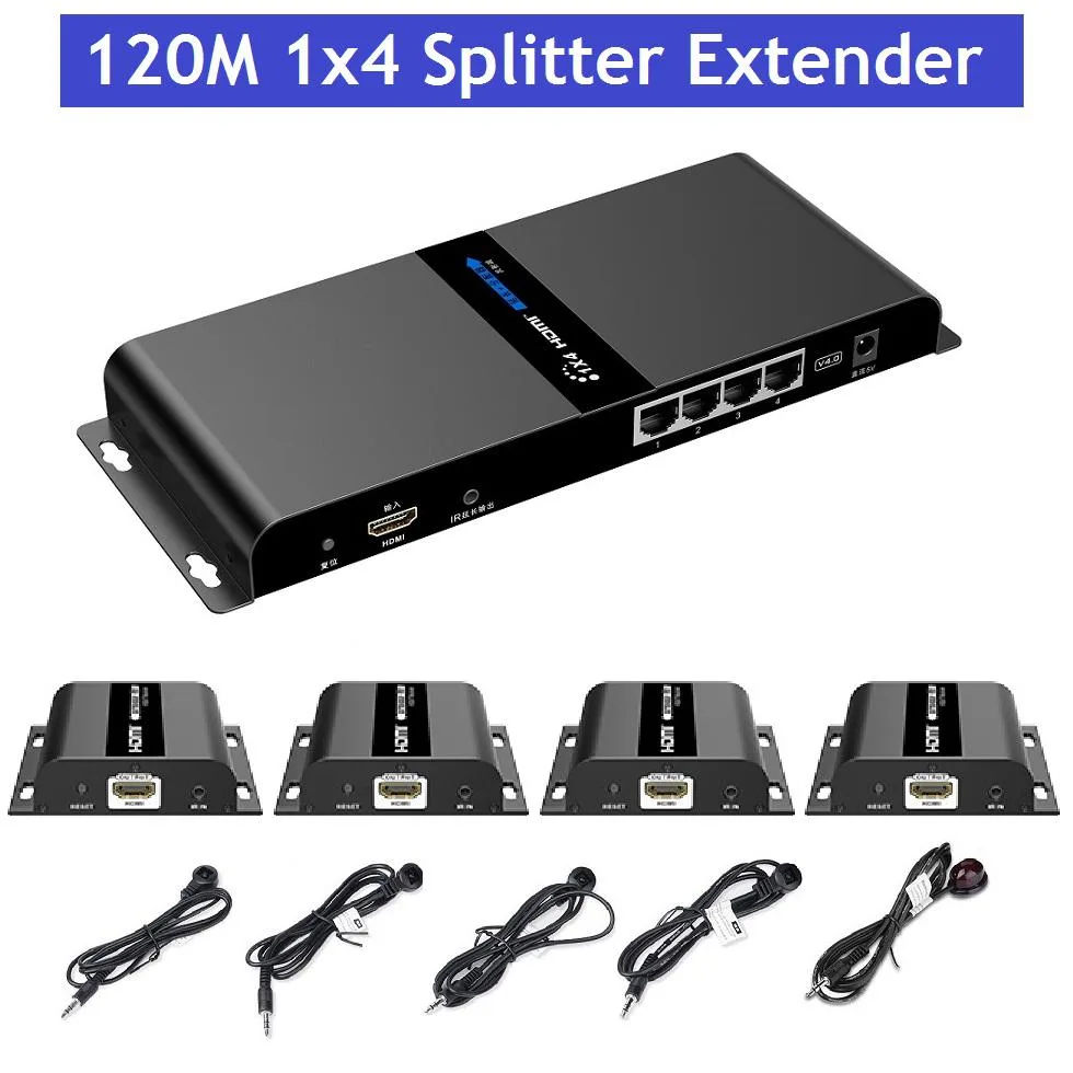 Lenkeng Technology Co,. Ltd Lenkeng Technology Co,. Ltd LKV314-HDbitT-4.0 1x4 HDMI Splitter Extender 1080P 120m — product photo