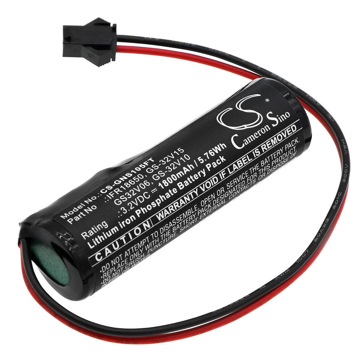 Cameron &amp; Co Cameron &amp; Co DS-CS-GNS105FT LiFePO4 1.8 Ah standard battery — product photo