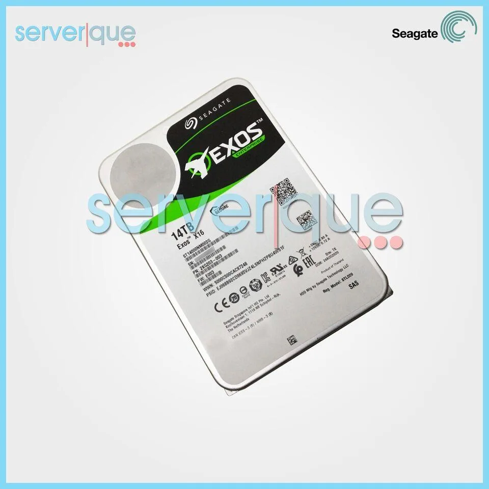 Seagate Seagate Exos X16 ST14000NM002G 14TB 7200 RPM SAS 12Gbps 3.5" internal hard drive — product photo