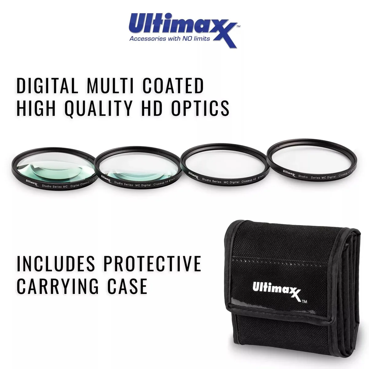 Ultimaxx Ultimaxx 40.5mm Close-Up Macro Filter Set +1 +2 +4 +10 Diopter — product photo