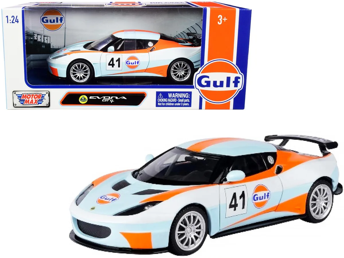 MOTORMAX MOTORMAX Lotus Evora GT4 #41 Gulf Oil 1/24 Diecast Model Car — product photo