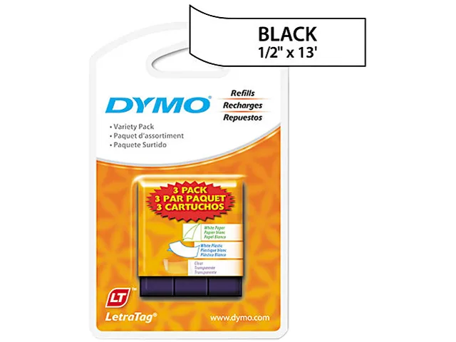 DYMO DYMO 12331 3-Roll Starter Kit .50" x 13 ft pos accessory — product photo
