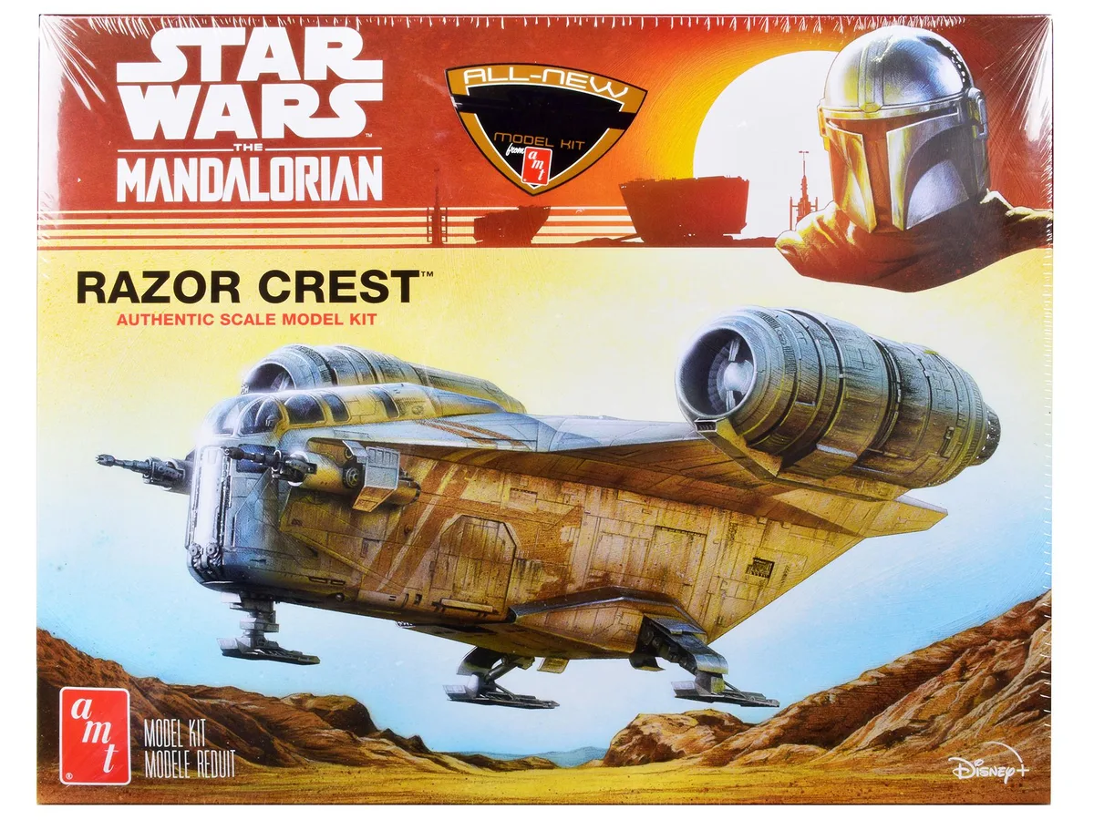 AMT AMT AMT1273 1/72 Scale Star Wars Razor Crest Plastic Model Kit with Figures hobby collectible — product photo