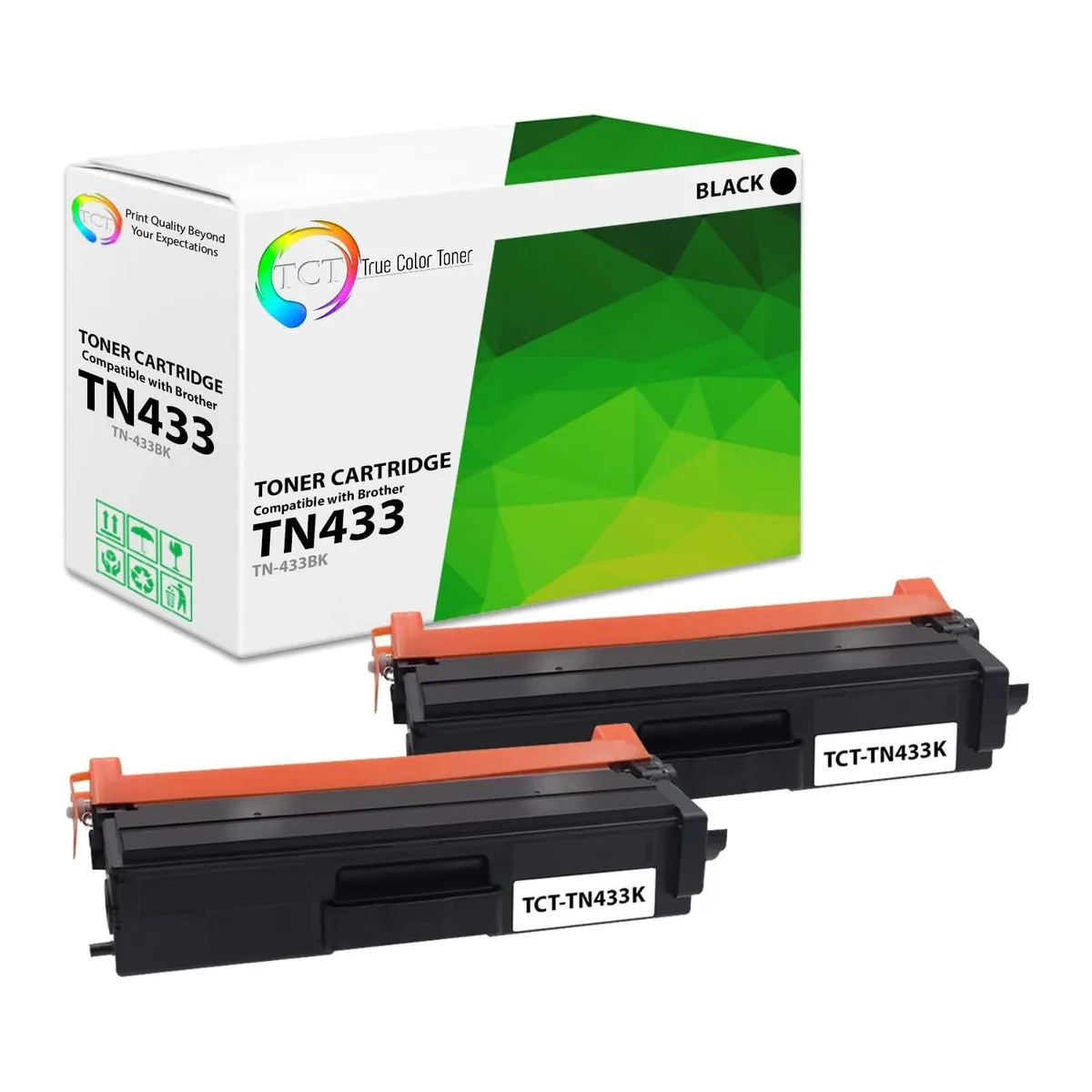 True Color Toner True Color Toner TN433 Black Toner Cartridge 2 Pack 4500 Pages — product photo