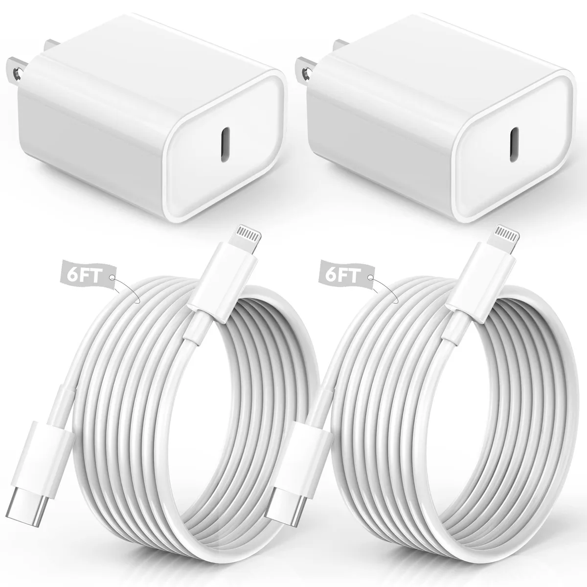 SOEWIOU SOEWIOU JXYCDQ01A 2-Pack 6FT USB-C to Lightning Cable — product photo