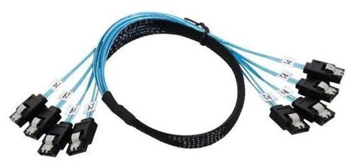 SMUGDESK SMUGDESK SAS 4 SATA 7Pin Male to 4 SATA 7Pin Male 50cm 6Gbps Cable — product photo