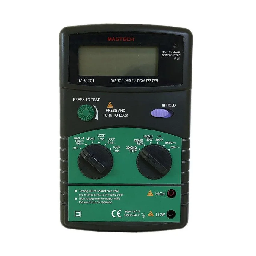 MASTECH MASTECH MS5201 Digital Multimeter 1999 Counts Insulation Tester — product photo