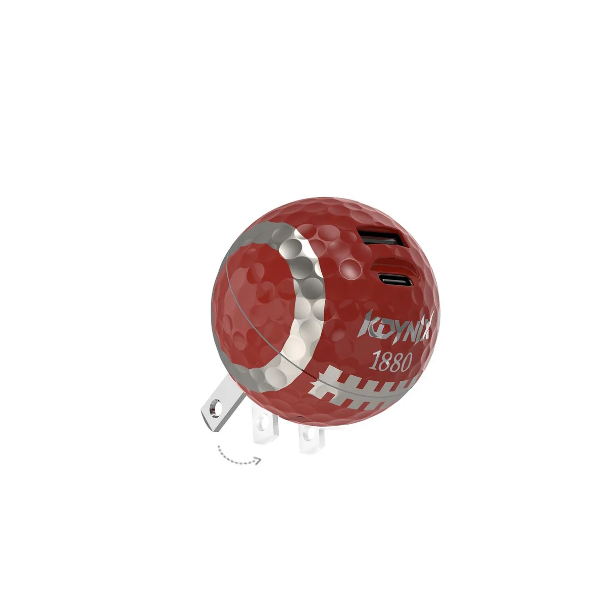 KDYNIX KDYNIX Golf Ball USB-C Charger 2-Pack 20W Dual Port Rugby — product photo