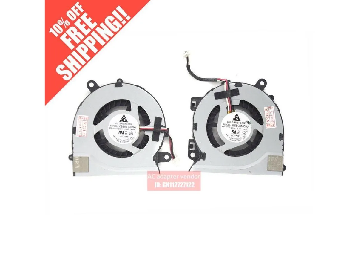 Fans Fans Samsung NP700 series laptop fan pair left+right KSB06105HA BA31-00116A BA31-00117A — product photo