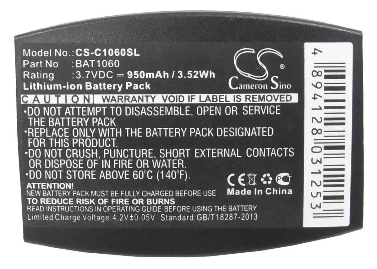 Cameron &amp; Co Cameron &amp; Co Standard Battery 950mAh 3.7V for 3M C1060 XT-1 — product photo