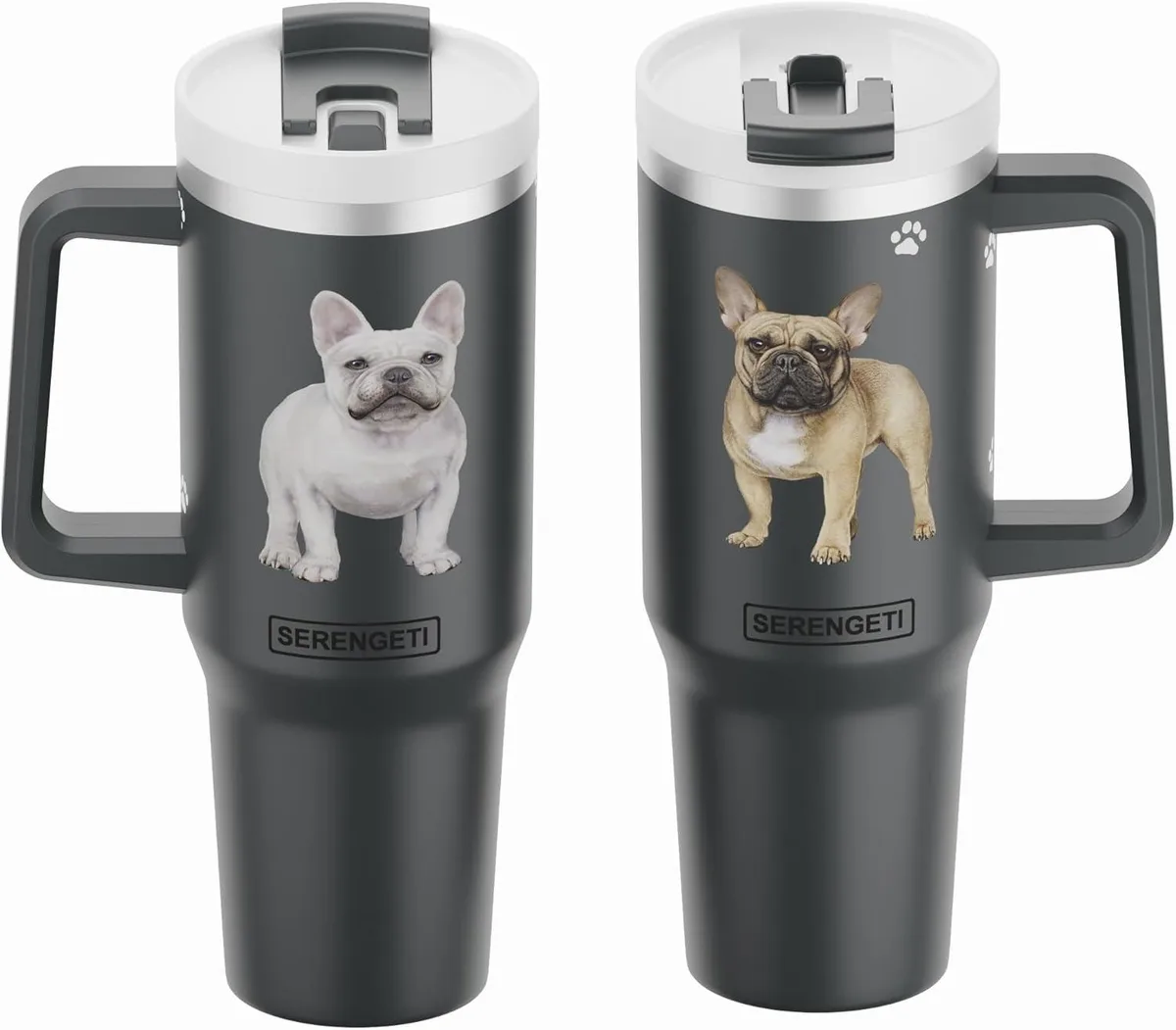 E&amp;S Pets E&amp;S Pets Serengeti 40 Oz French Bulldog Stainless Steel Tumbler — product photo