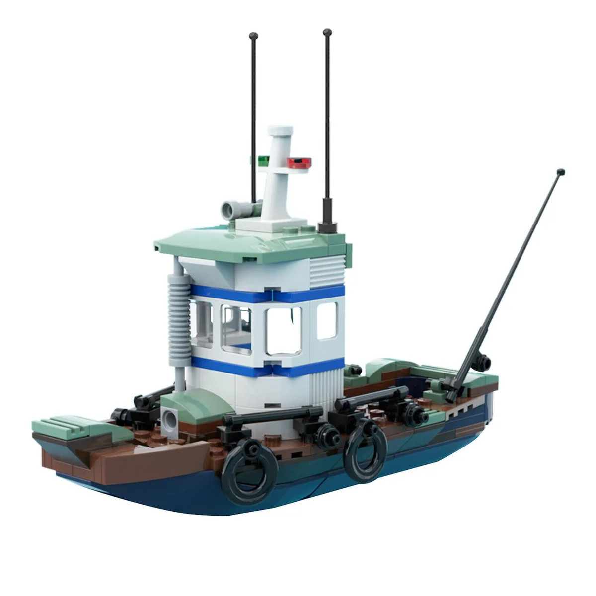 ZITIANYOUBUILD ZITIANYOUBUILD Old Fishing Store Shrimp Boat 171 Building Set MOC — product photo