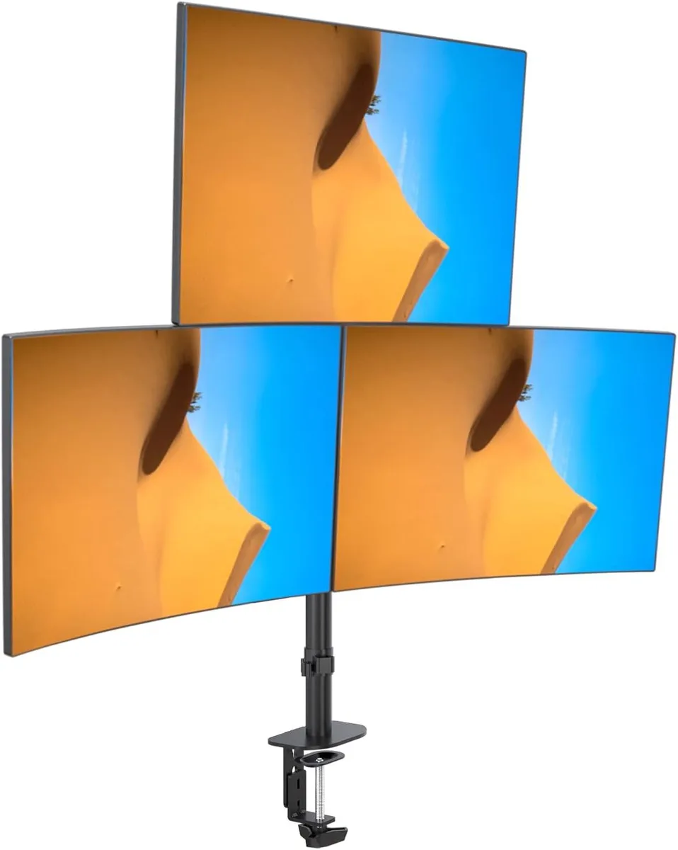 PISKEKAT PISKEKAT Triple Monitor Stand 13-27 in 31.5 in Pole — product photo