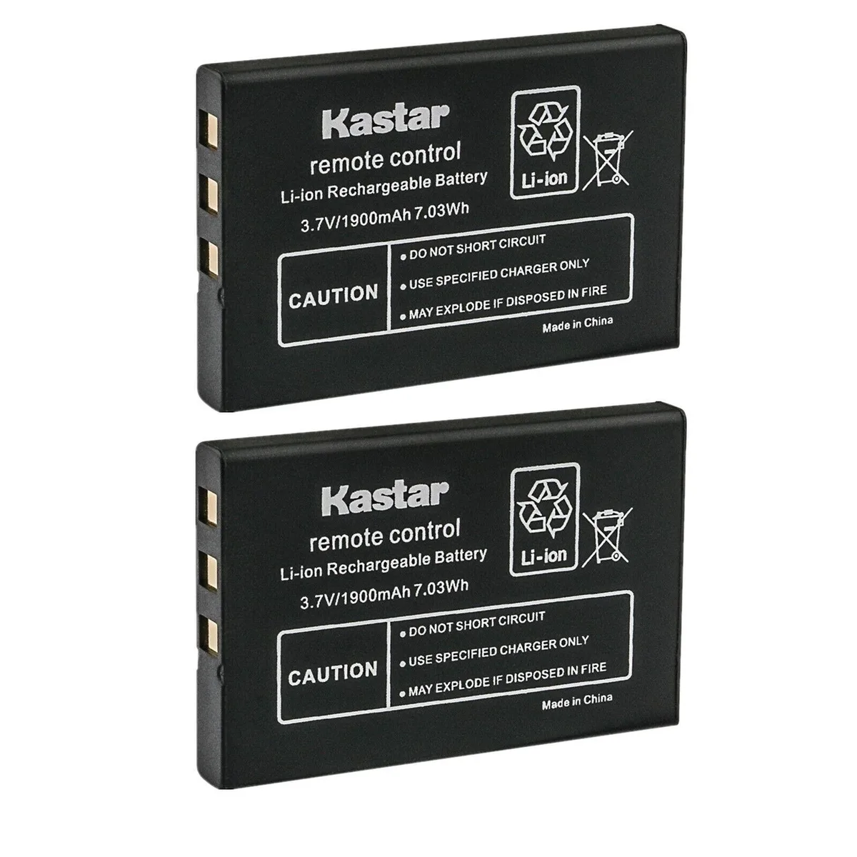 Kastar Kastar MX990 2-pack camera battery 1900mAh 7.03Wh 3.7V — product photo