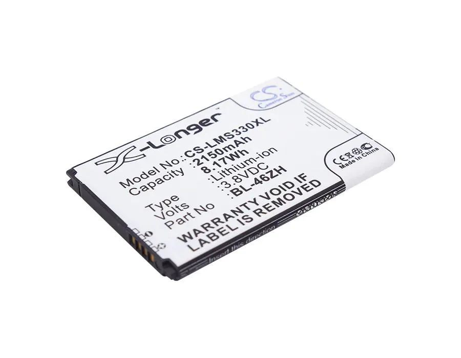 Rectangular black smartphone battery with gold contacts