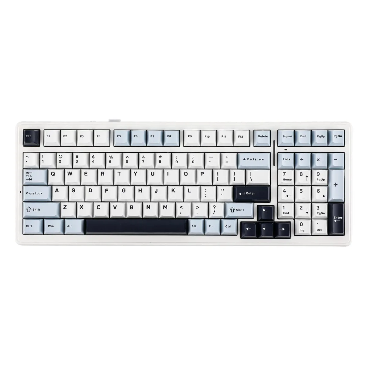 Epomaker Epomaker F99 96% Wireless Gaming Keyboard 99 Keys RGB 8000mAh White Blue Reaper Switch — product photo