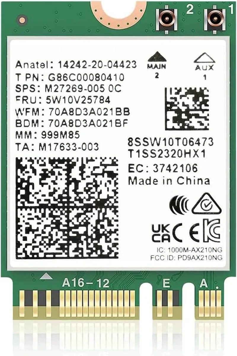  HP AX210 WiFi 6E network card 5400Mbps Bluetooth 5.3 — product photo