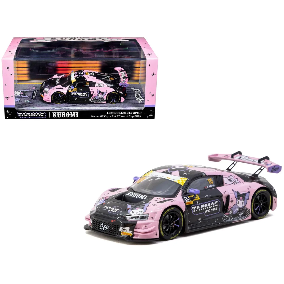 Tarmac Works Tarmac Works Audi R8 LMS GT3 evo II #10 Macau GT Cup 2024 1/43 Diecast hobby collectible — product photo