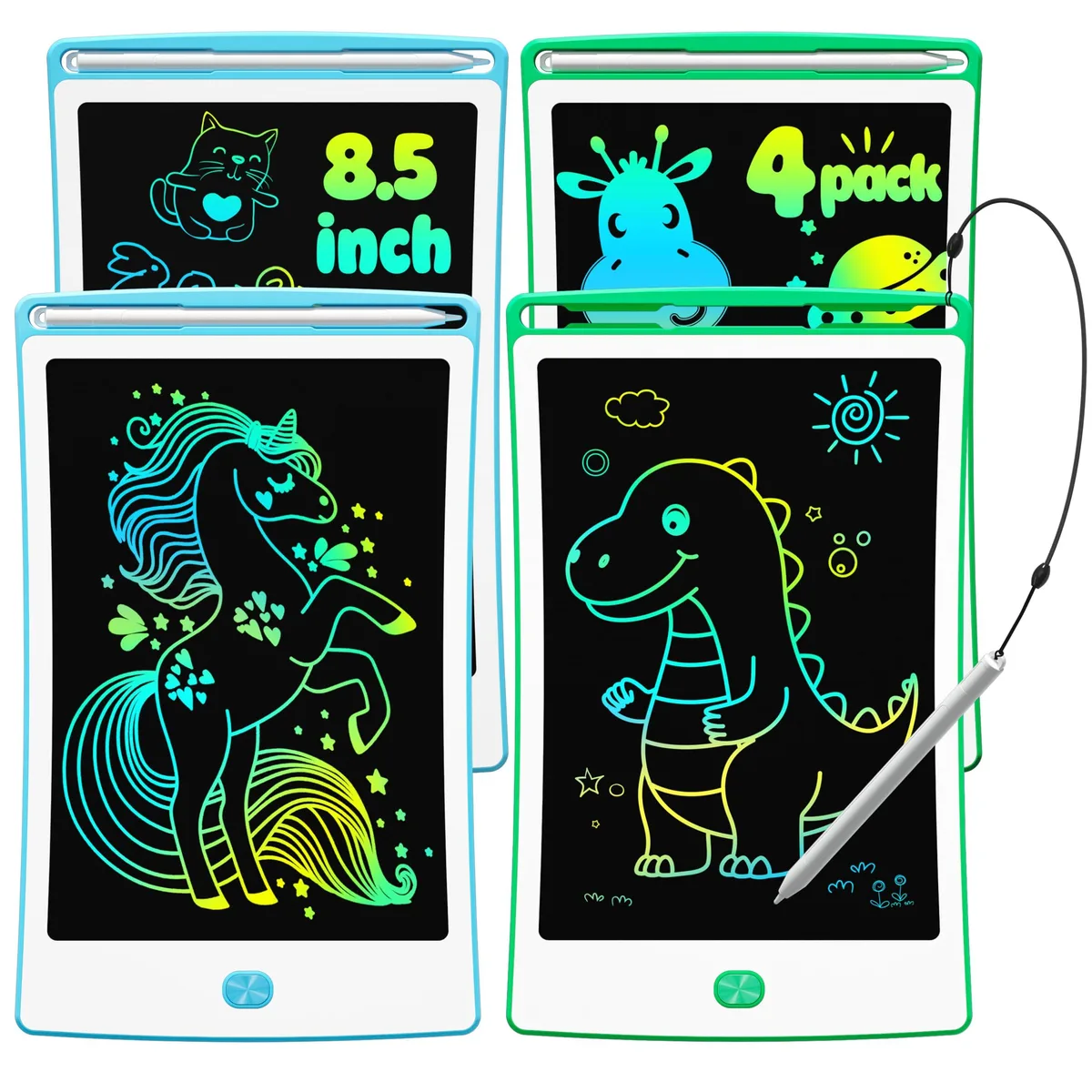  Magic Jimmy ST-8.501 8.5 inch LCD Writing Tablet 4 Pack — product photo