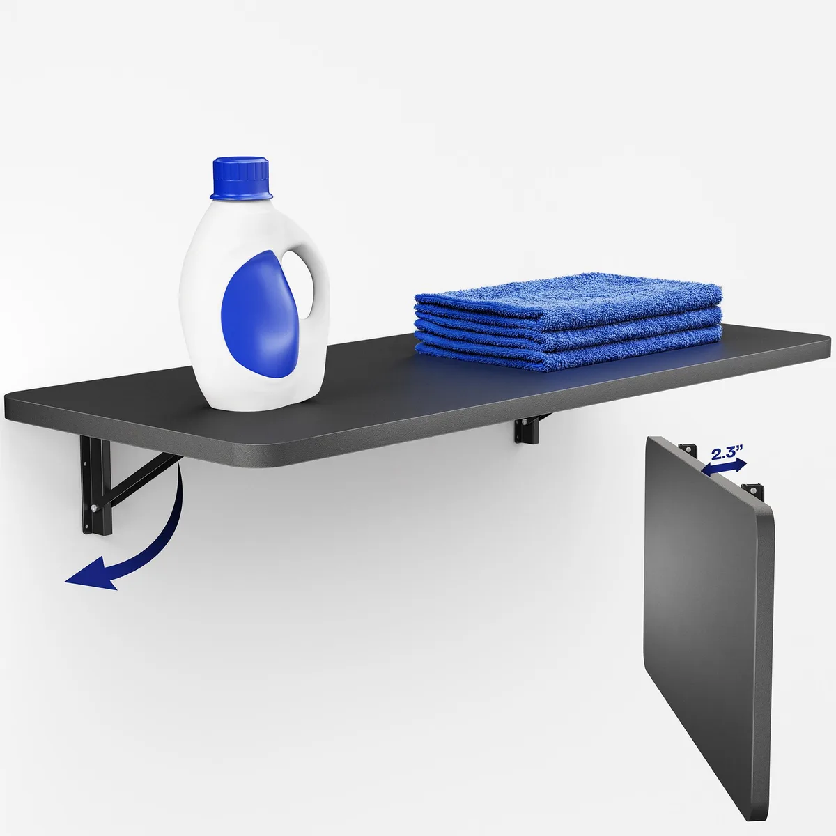 VIVO VIVO 43.3" Wall-Mounted Folding Workbench Black 110 lbs — product photo