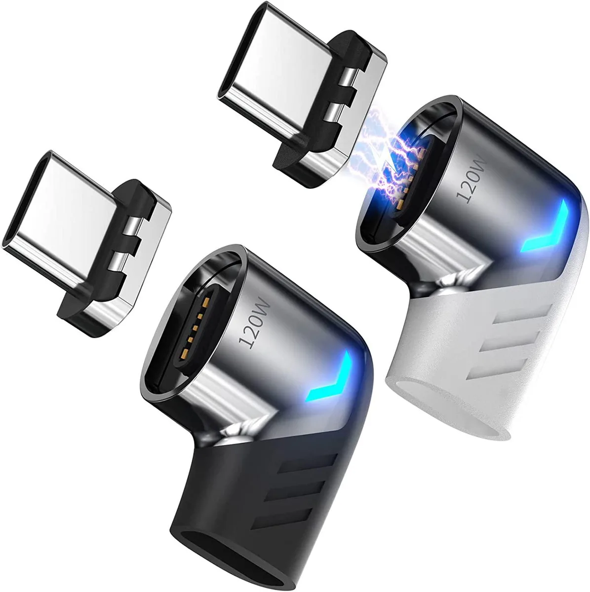 Teamyo Teamyo USB C Magnetic Adapter 2-Pack Right Angle 100W 480Mbps — product photo