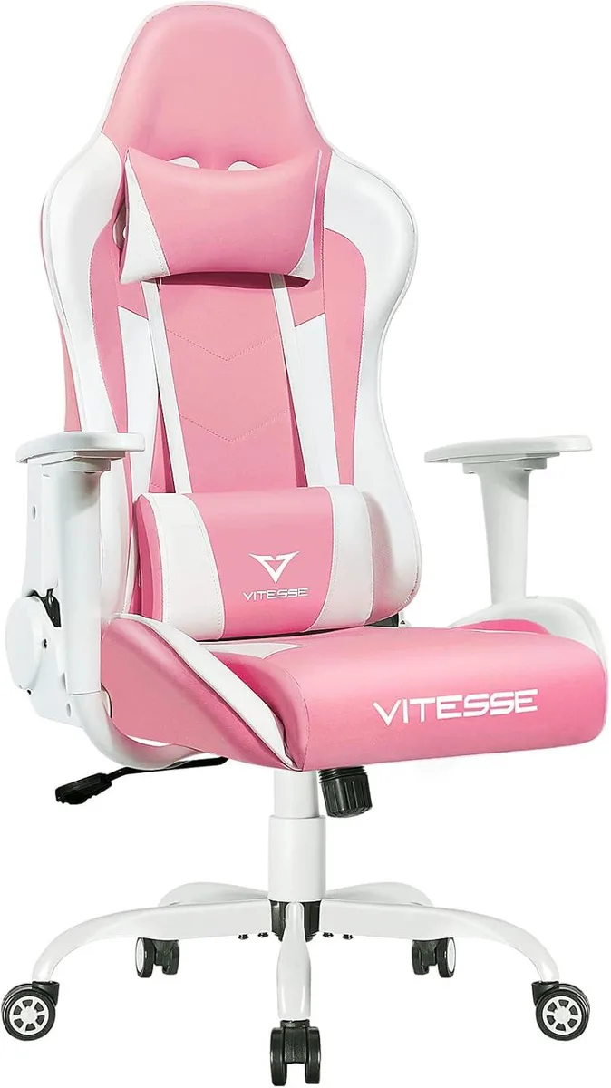 Vitesse Vitesse MSG-ML-KWFRC00 Pink Gaming Chair 90°-180° Recline 300 lb — product photo