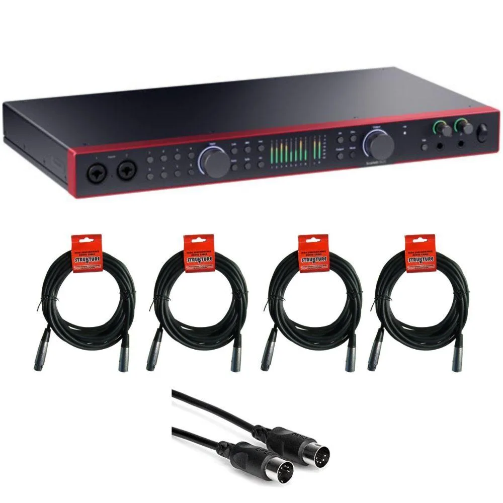 Focusrite Focusrite Scarlett 18i20 4th Gen Bundle with XLR and MIDI cables — product photo